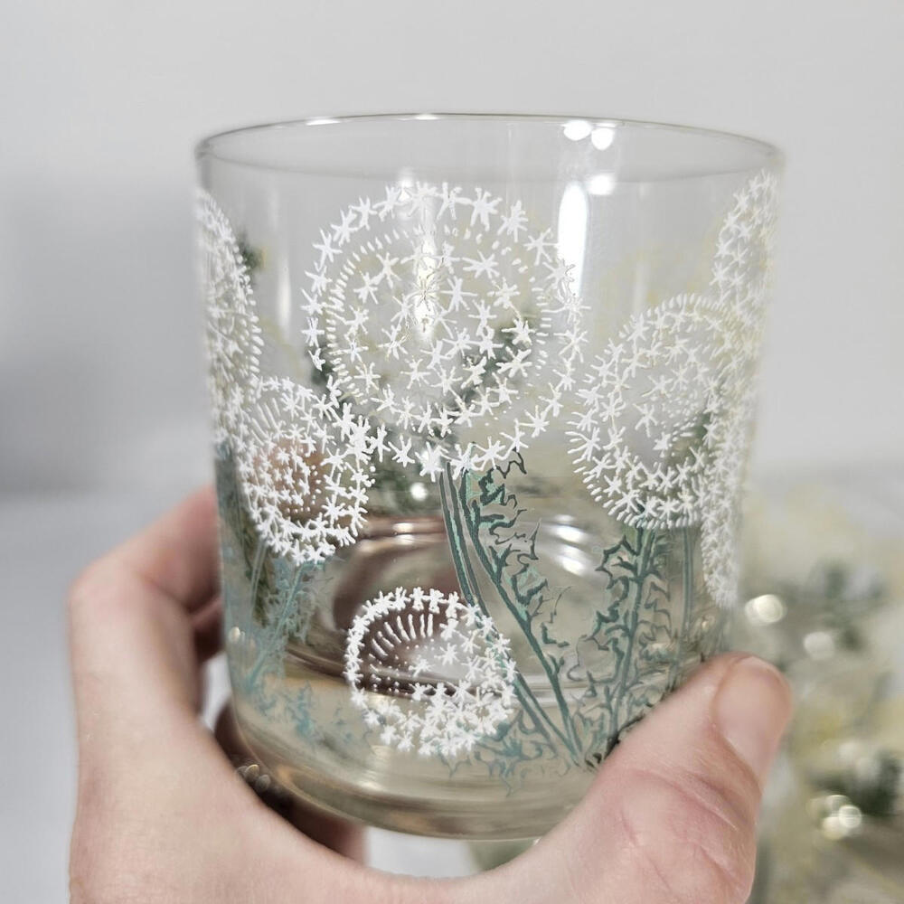 Vtg Set Of 6 Dorothy Thorpe Hand Painted Rocks Glasses MCM mid Century - Picture 4 of 9